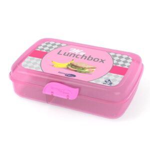 קופסת אוכל מחולקת בצבע ורוד