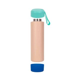 בקבוק תרמי בצבעים עם במפר כחול